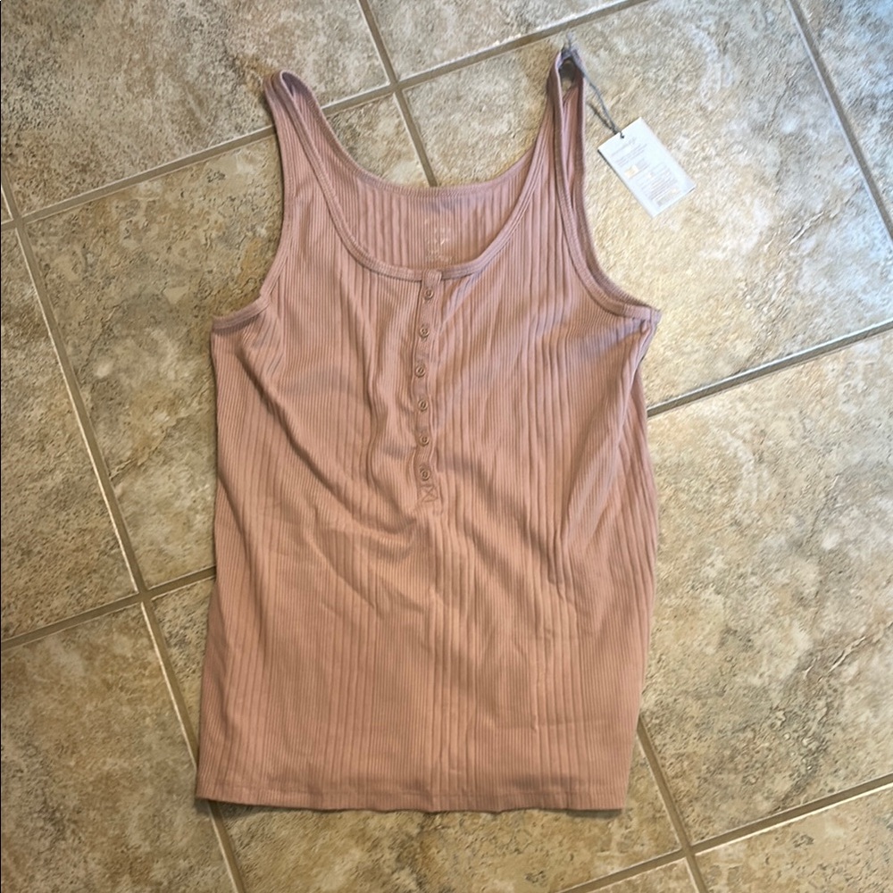 Women's A New Day Mauve Ribbed Tank Top size medium